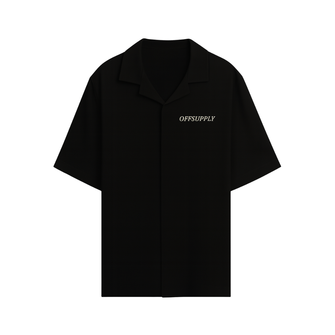 BASIC BLACK BOWLING SHIRT