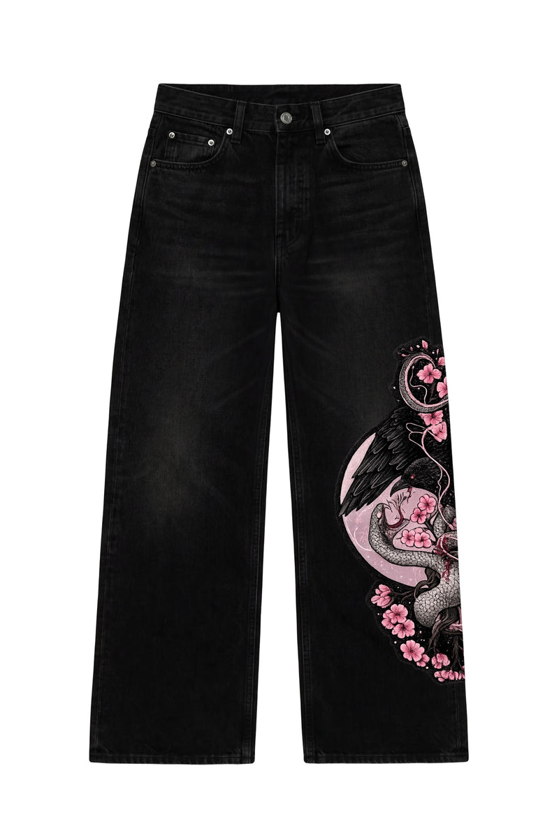 Off Supply Nocturne Bloom Embroidered Denim — Limited Edition