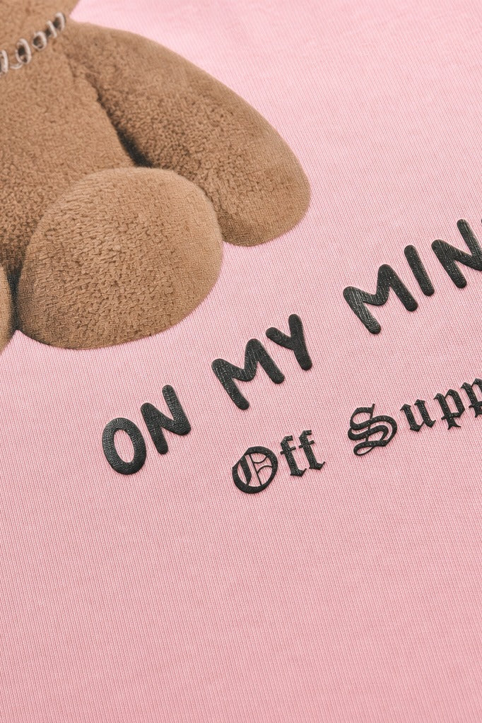 Off Supply Bear On My Mind Classic Pink T-shirt