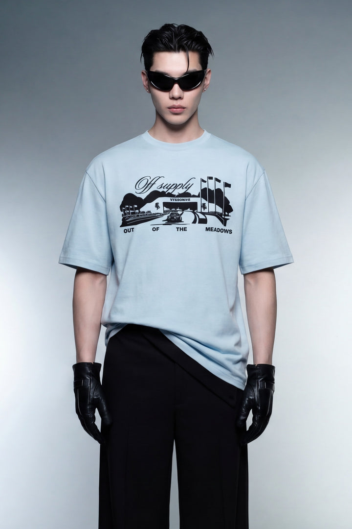 Off Supply Out Of The Meadows Classic T-shirt Ice Blue