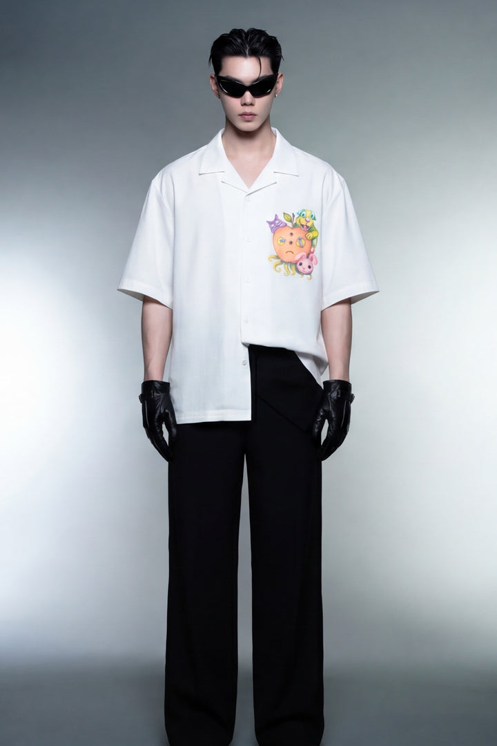 Off Supply Candy Meltdown White Bowling Shirt