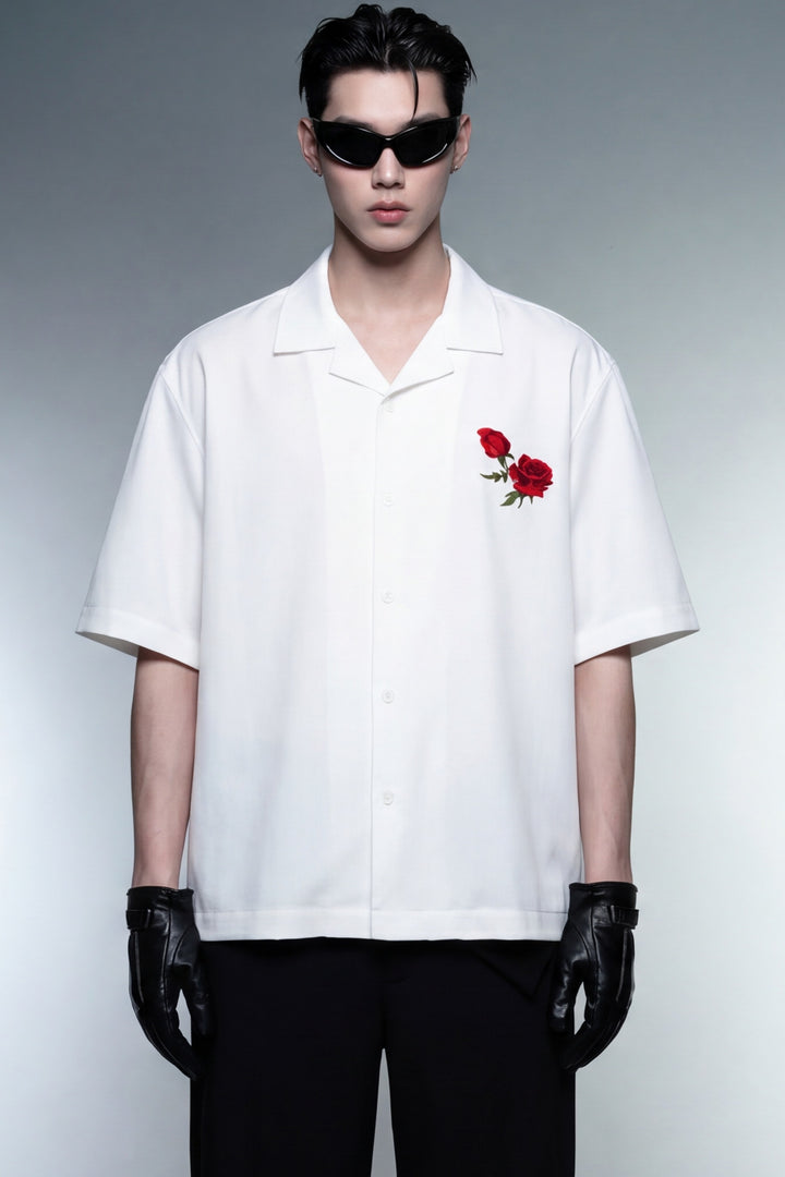 Off Supply Archive White Bowling Shirt