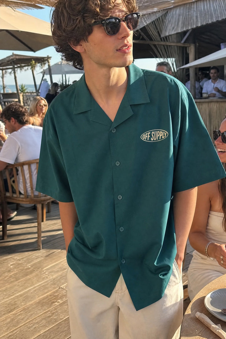 Self Love Off Supply Teal Bowling Shirt