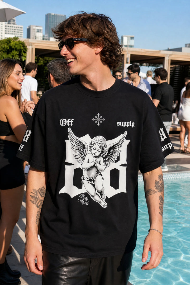 Off Supply Core Statement Angels Graphic T-Shirt