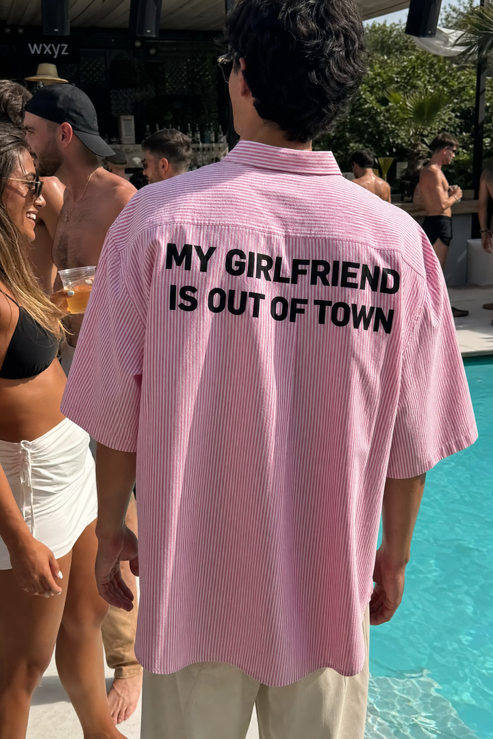 Off Supply My Girlfriend Is Out Of Town Shirt (Pink)