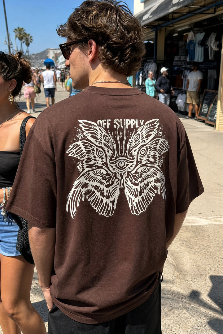Off supply Eye Angel Brown T-shirt