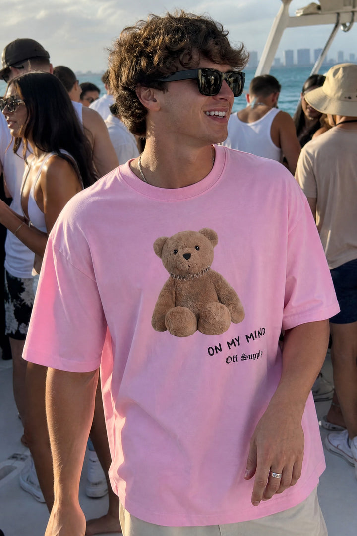 Off Supply Bear On My Mind Classic Pink T-shirt