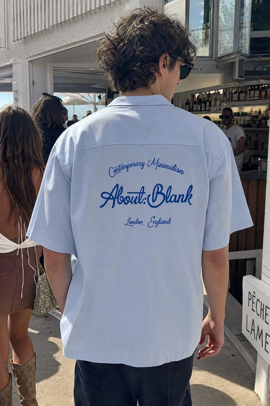Blank Off Supply Ice Blue Bowling Shirt