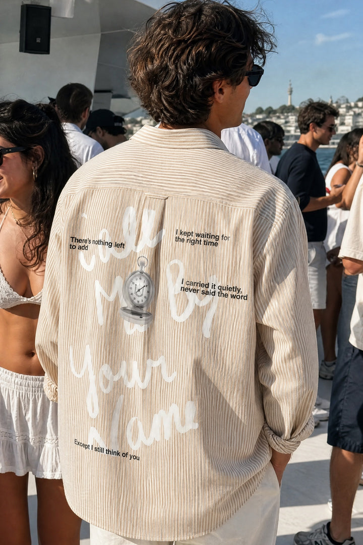Off Supply Call Me By Your Name Beige Shirt