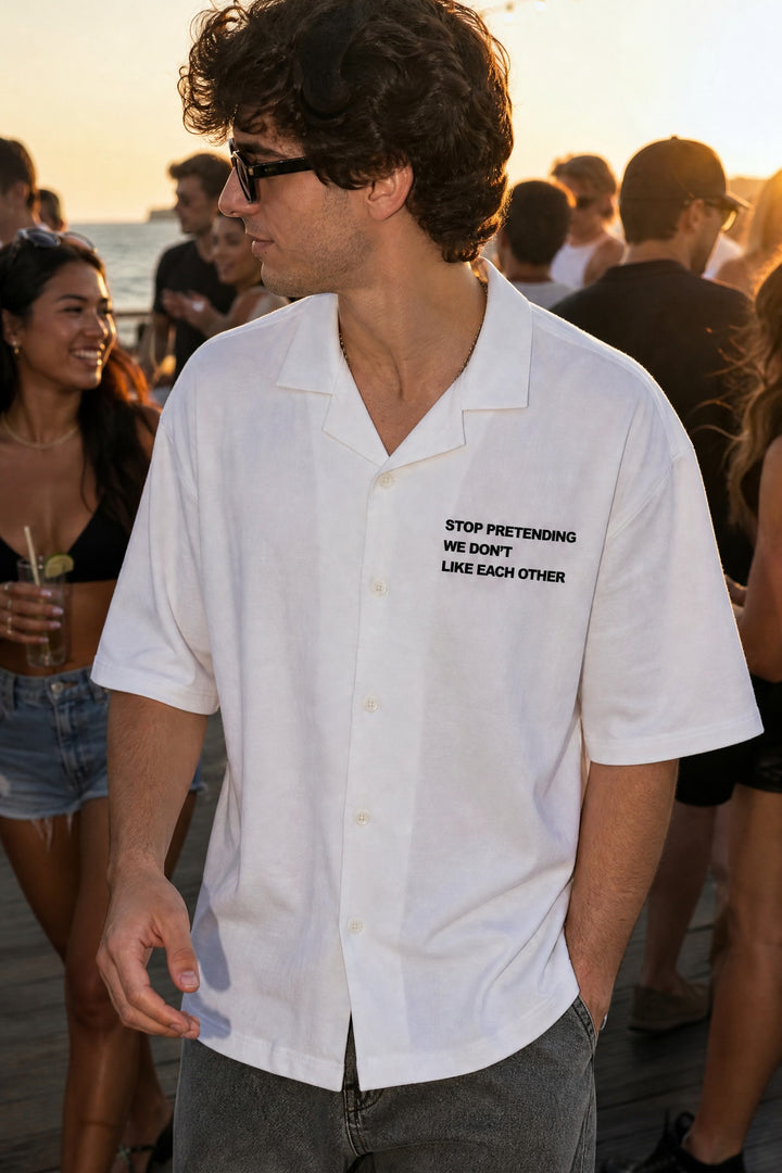 Off Supply Mixed Signals Club Shirt - White