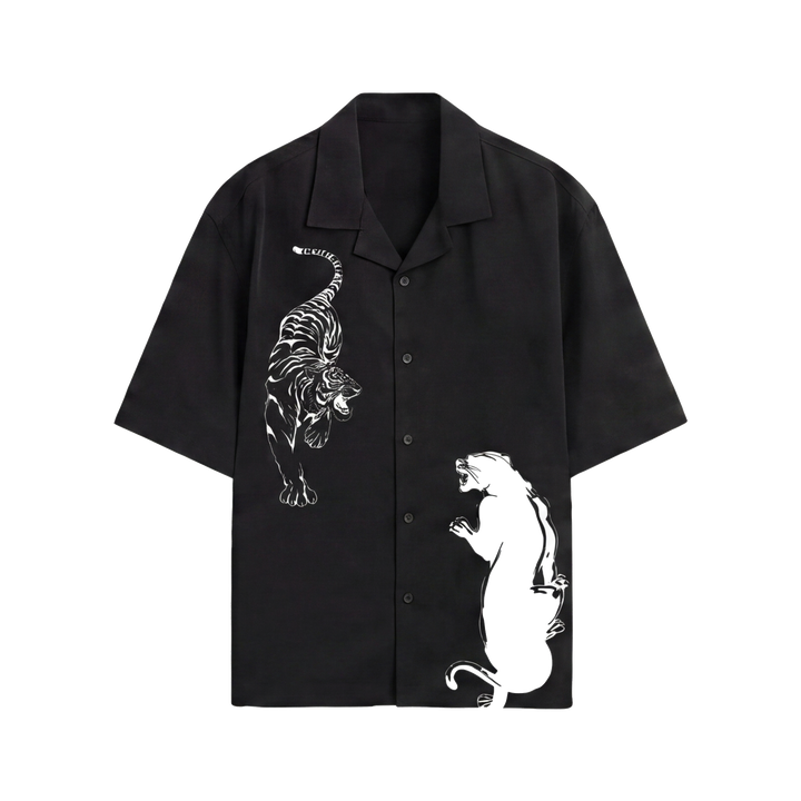Off Supply Money Over Feelings Bowling Shirt - Black