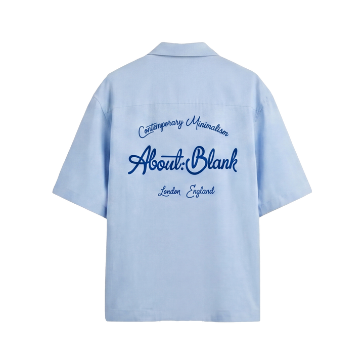 Blank Off Supply Ice Blue Bowling Shirt