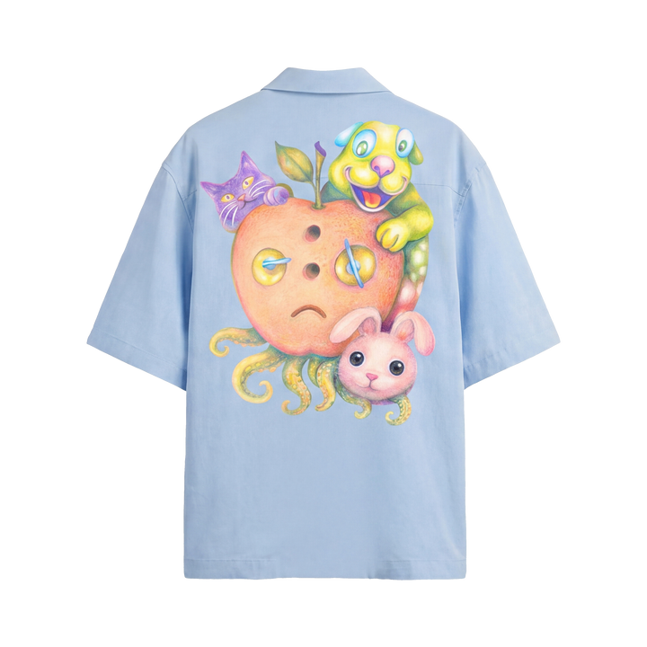 Off Supply Candy Meltdown Ice Blue Bowling Shirt