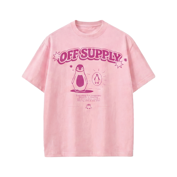 PENGUINE OFF SUPPLY PINK T-SHIRT