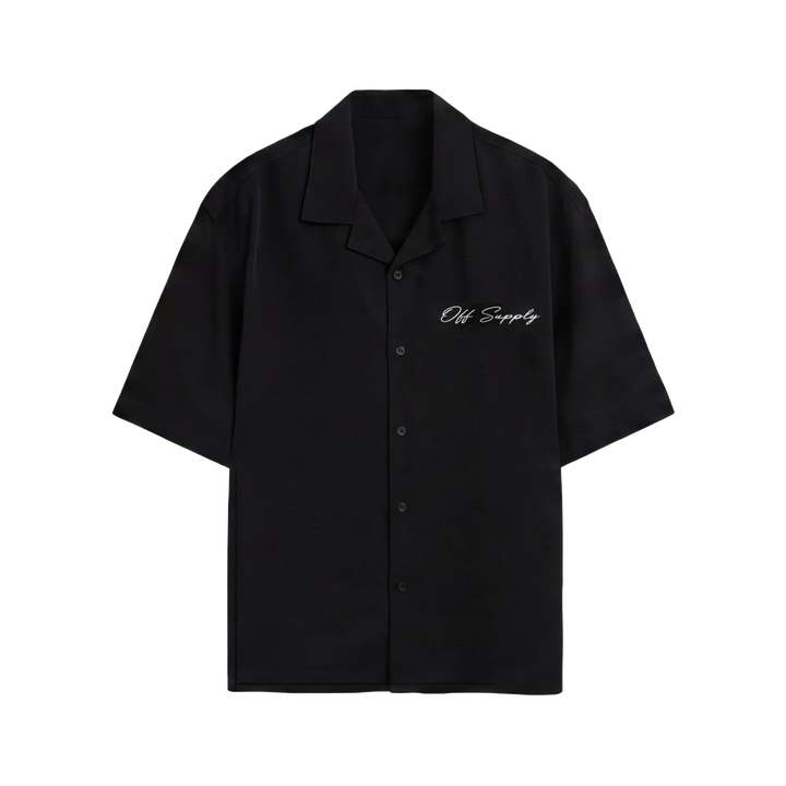 Off Supply People of Culture Black Bowling Shirt