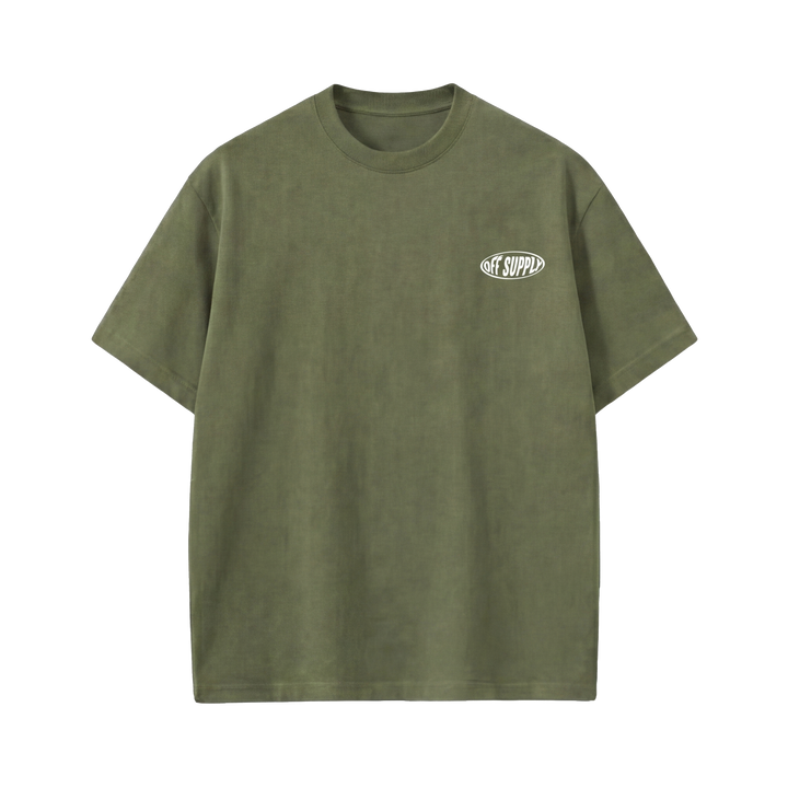 Off supply Modern Fashion olive green t-shirt