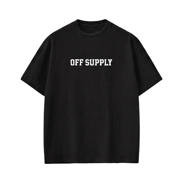 Off supply OS black T-shirt