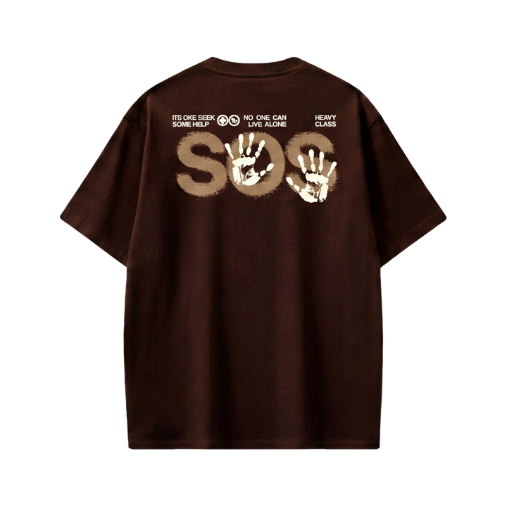 Off supply SOS Brown T-shirt