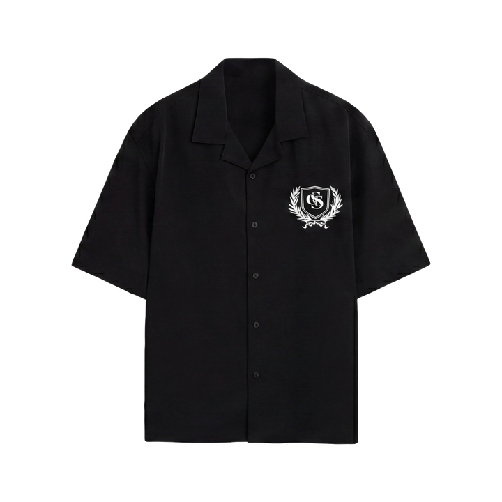 Off Supply Elegance In Motion Black Bowling Shirt