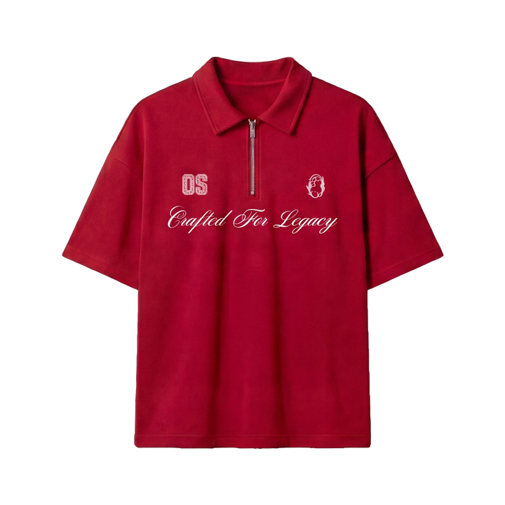 Off Supply Crafted For Legacy Red Quarter Zip T-shirt