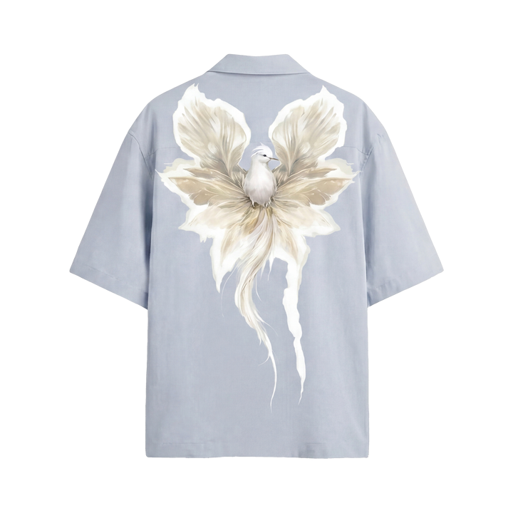 Off Supply Angelic Grey Bowling Shirt