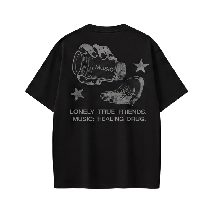 Off supply Music Drug Black T-shirt
