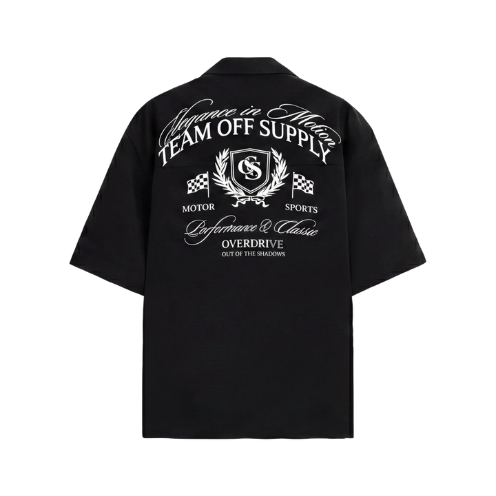 Off Supply Elegance In Motion Black Bowling Shirt