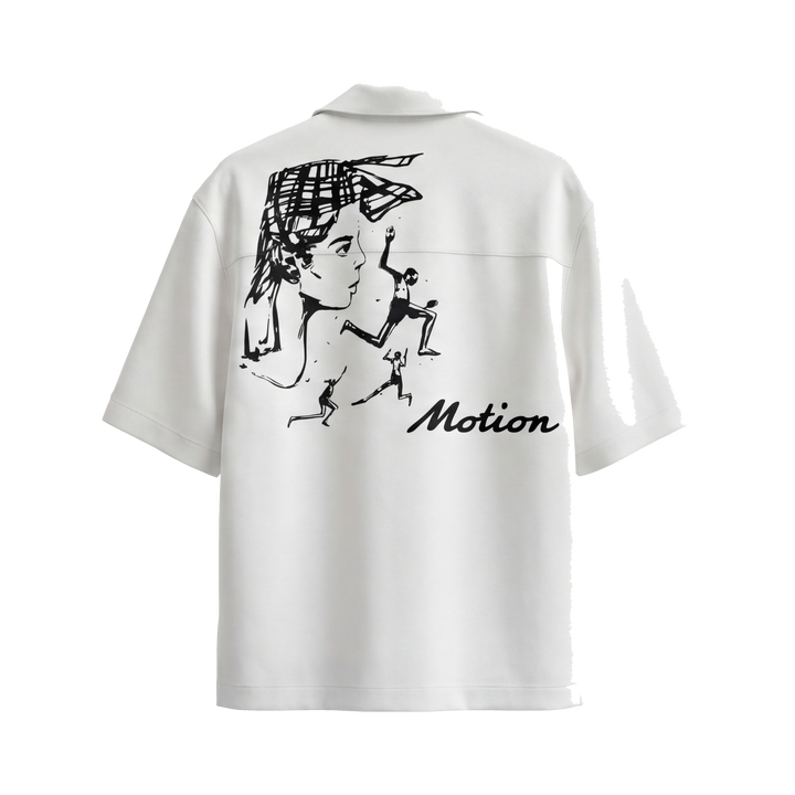 Off Supply Motion Bowling Shirt - White