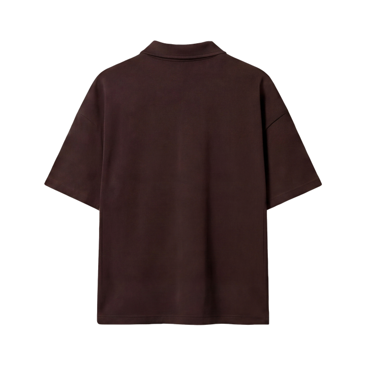 Off Supply Westwood Tennis Club Brown Quarter Zip T-shirt