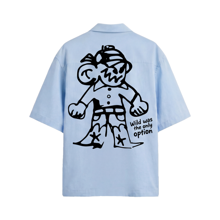 Off Supply Rogue Club Ice Blue Bowling Shirt