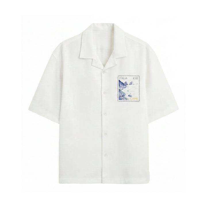 Off Supply Limoncello Afternoons Bowling Shirt White