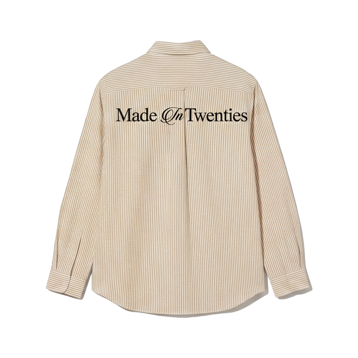 Twenties Off Supply Yellow Striped Shirt
