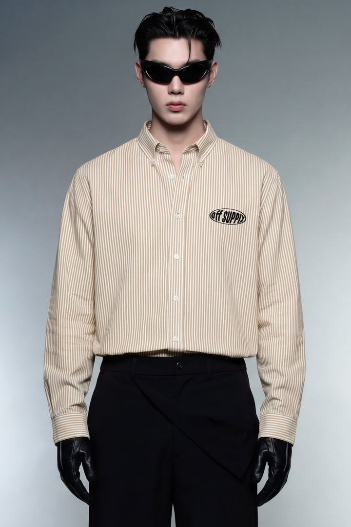 Twenties Off Supply Yellow Striped Shirt